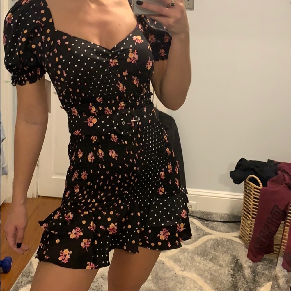 Camellia Mini Dress in Black